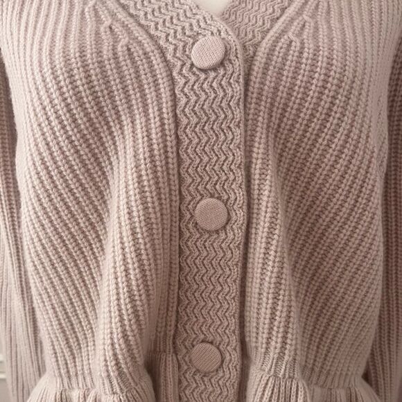 LoveShackFancy Adessa Cardigan in Dusty Mauve size XL - Picture 3 of 5